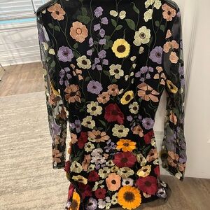 Floral Embroidered Long Sleeve Dress